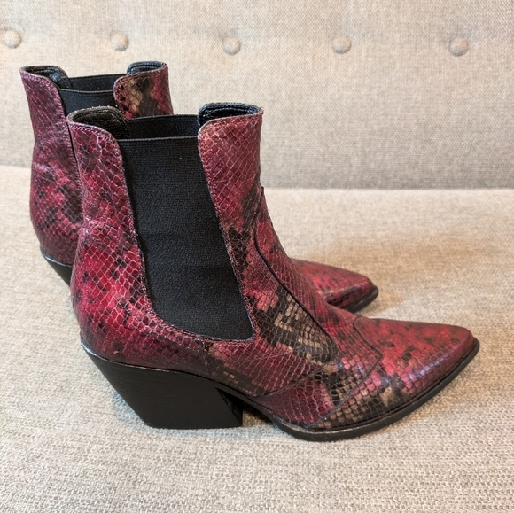 Elena Iachi designer texas ankle boots leather size EU 38 IS 7.5 - Picture 5 of 9